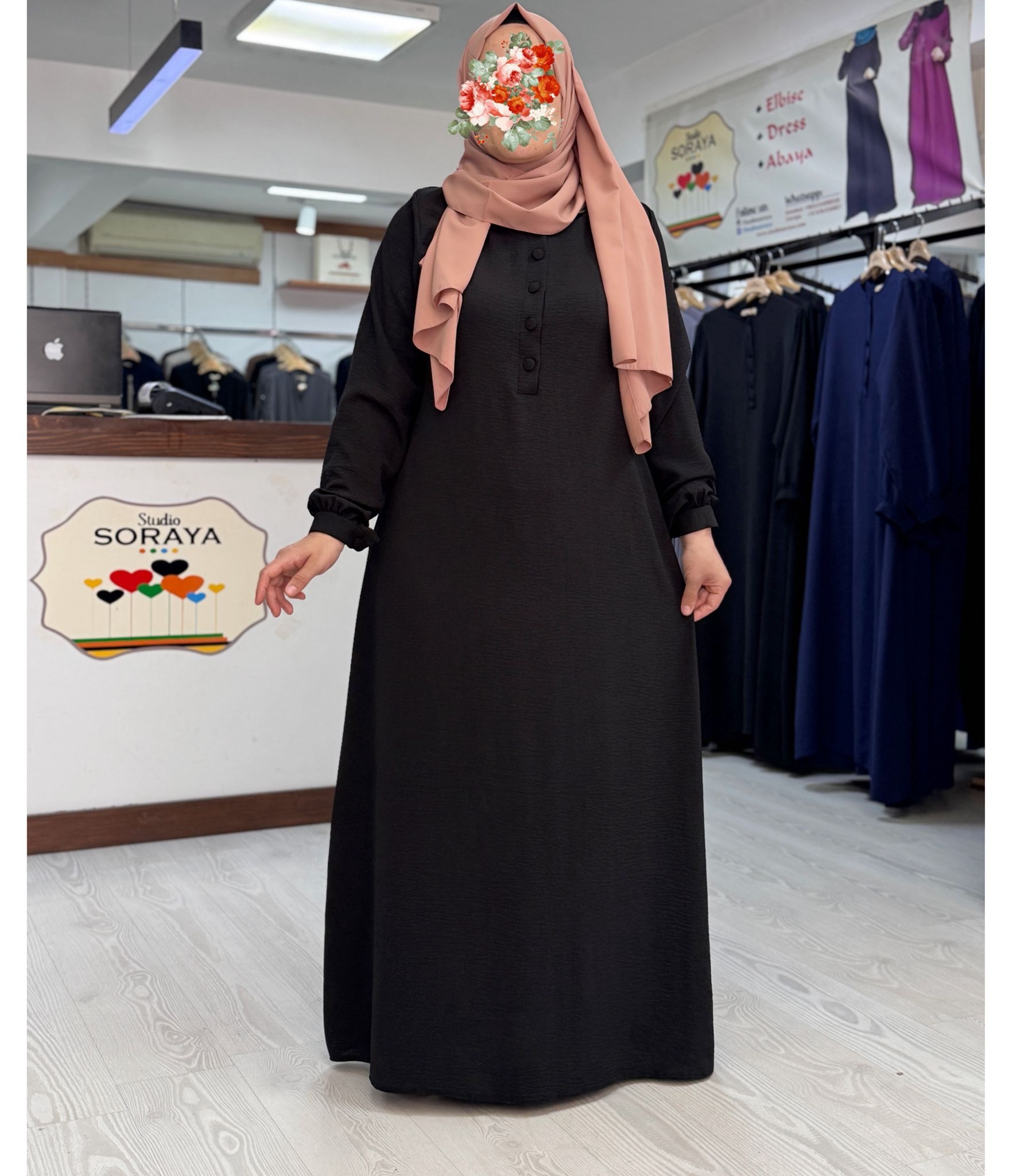 DÜĞMELİ GİYÇIK ELBİSE